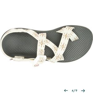 Chaco Cream and Brown Patterned Sandals